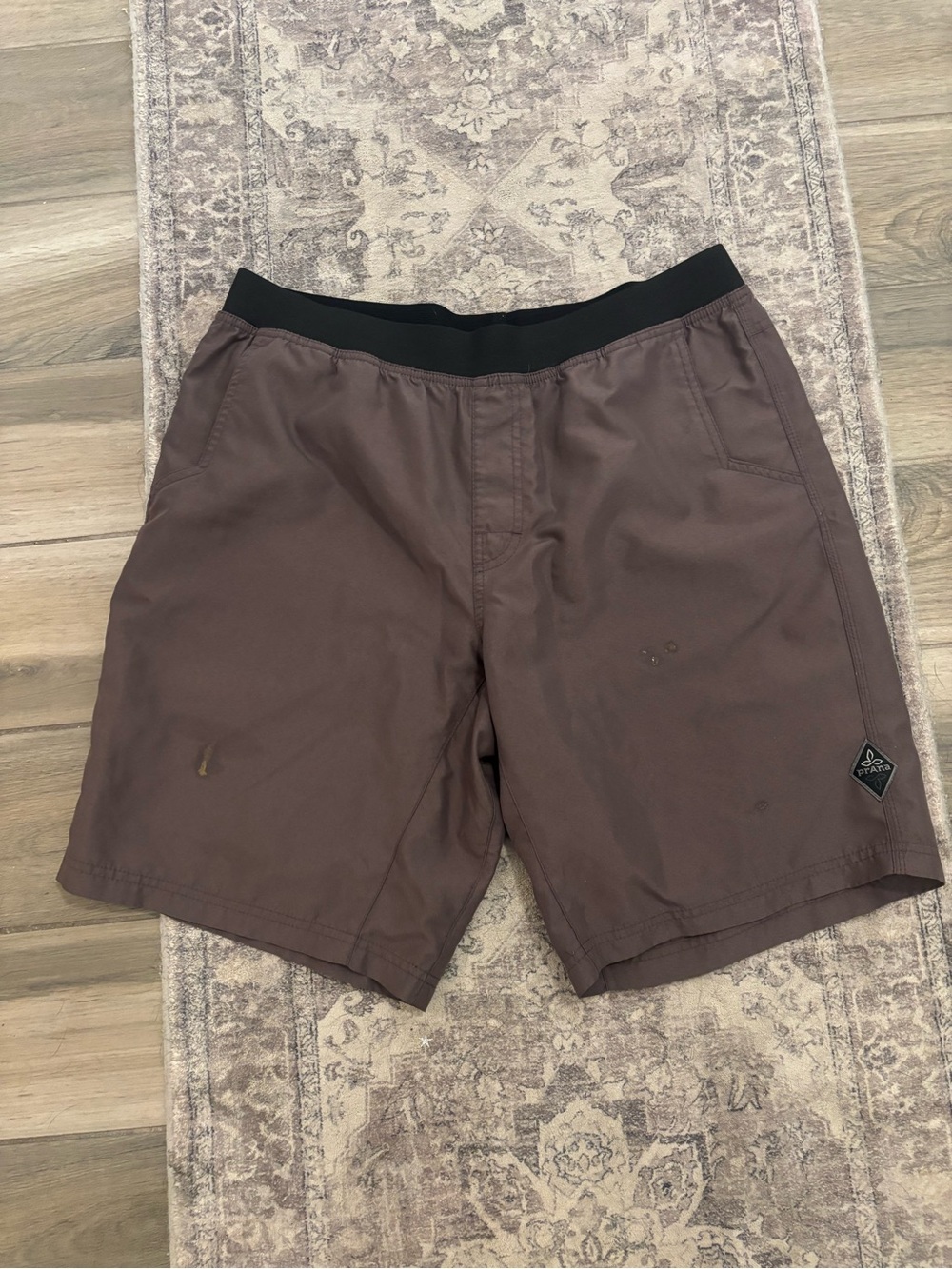 Prana Mens Gray MOJO Shorts L